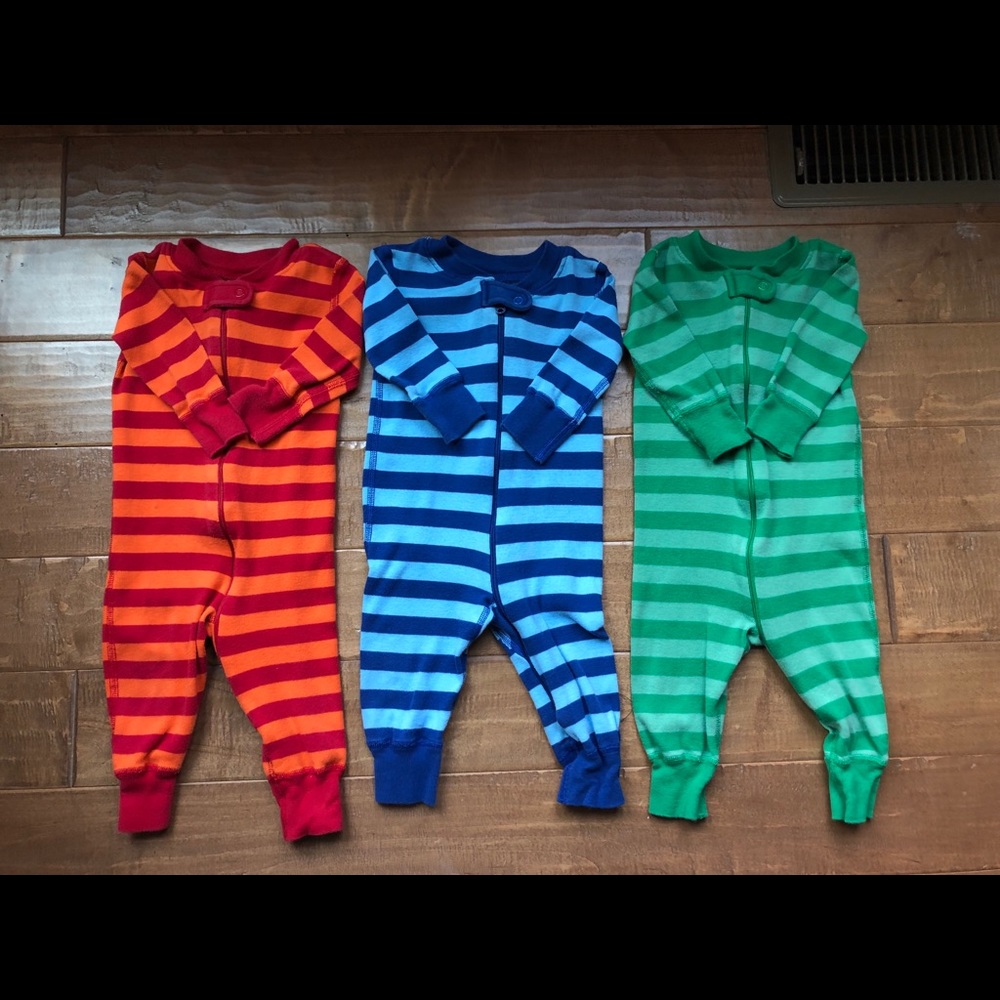 Lot of 3 Hanna Anderson Sleepers in Organic Cotton